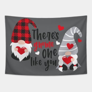 There's Gnome One Like , Valentine's Day , Gnomes Svg, Valentine , Valentine Gnomes ,Valentine Shirt Design, Plaid Tapestry