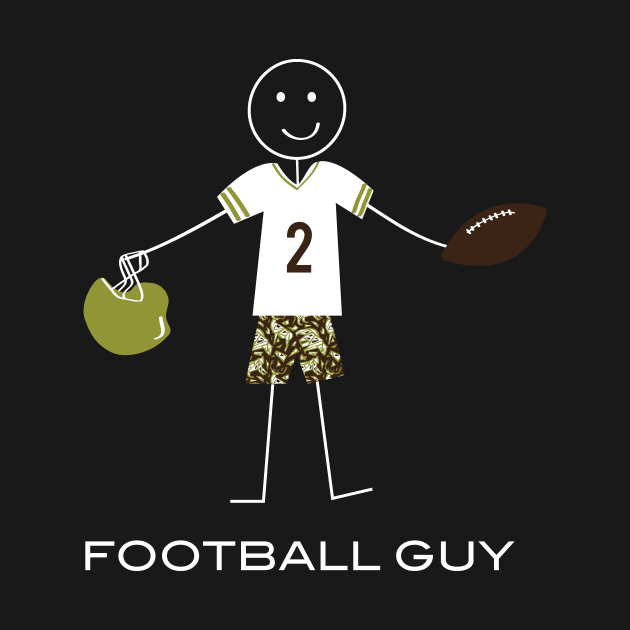 Funny Football Guy Illustrated Football Player by whyitsme