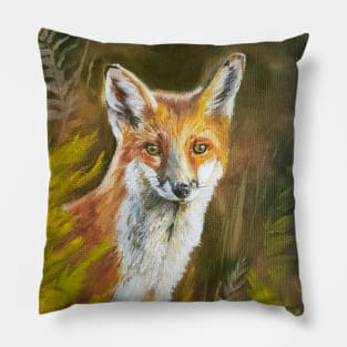 Vixen - fox painting Pillow