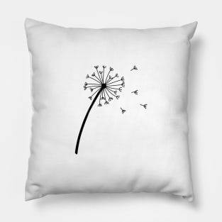 Simple Dandelion Doodle Style Pillow