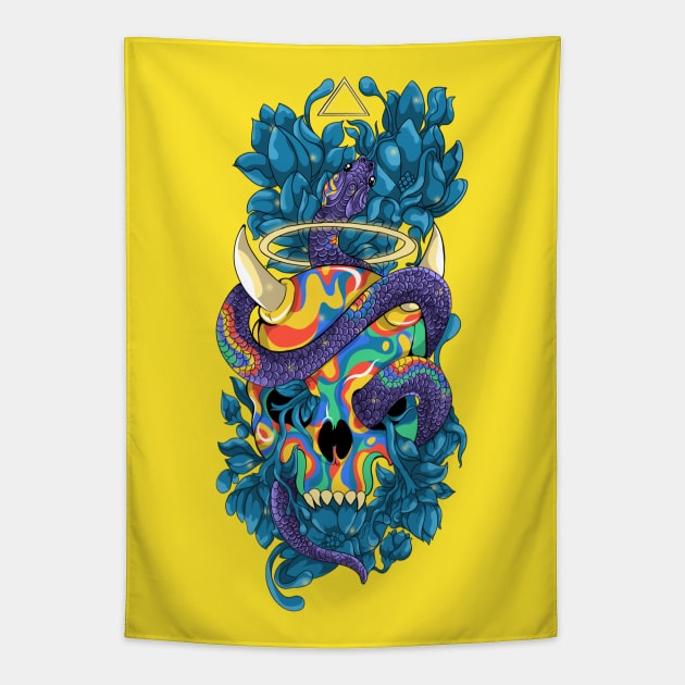 Skull in Nature Tapestry by Harsimran_sain