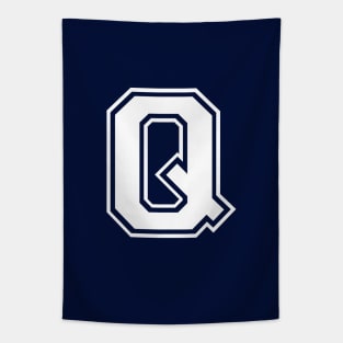 Initial Letter Q - Varsity Style Design Tapestry