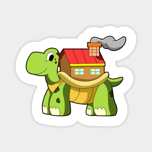 Turtle with House Magnet