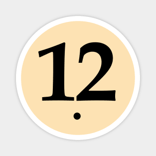 Lucky Number 12 Magnet