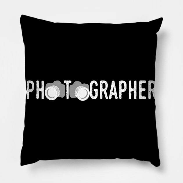 Photographer Gift | Photography Camera Profession Pillow by DesignatedDesigner