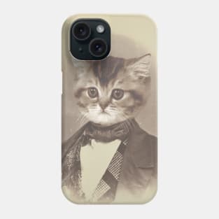 Gentleman Cat Retro Picture - Print / Home Decor / Wall Art / Poster / Gift / Birthday / Cat Lover Gift / Animal print Canvas Print Phone Case