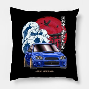 JDM Subie Impreza WRX Blobeye Back Print Pillow