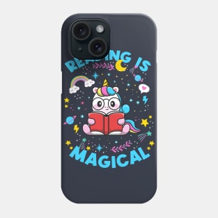 Reading Is Magical | Cute Reading Unicorn Phone Case