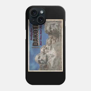 Greetings from South Dakota - Vintage Travel Postcard Design Phone Case