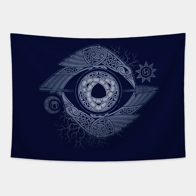 ODIN'S EYE Tapestry by RAIDHO