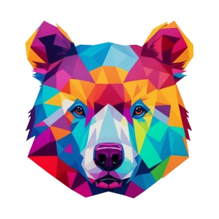 Colorful Bear Head T-Shirt