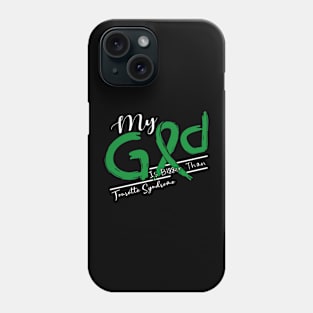 Tourette Syndrome Awareness My God Is Stronger - In This Family No One Fights Alone Phone Case