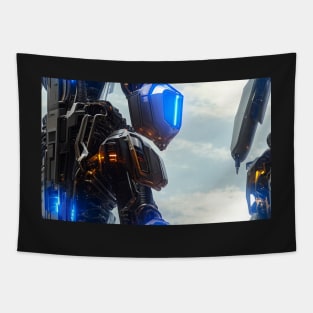 Seamless Futuristic Mech XII Tapestry