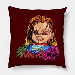 CHUCKY Want To Play T-SHIRT Pillow