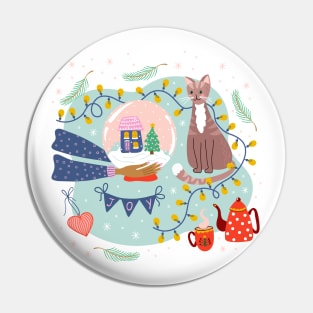 Christmas print Pin