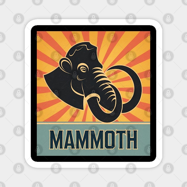 Mammoth Illustration, Perfect for Animal Lovers Magnet by Pixel Threads 