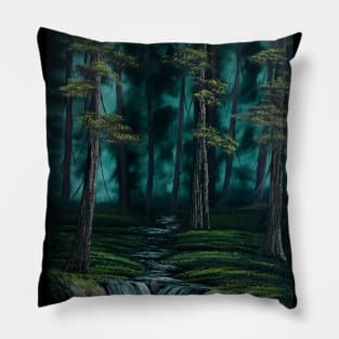 Deep Woods Waterfall Pillow