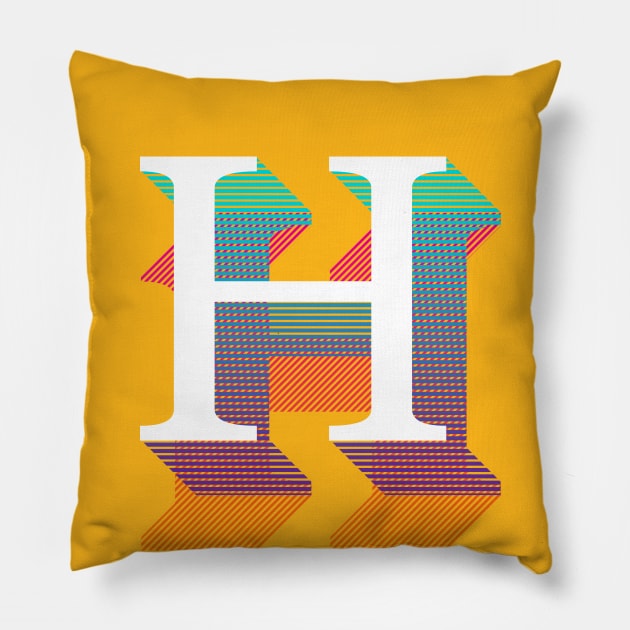 Letter H Pillow by MplusC