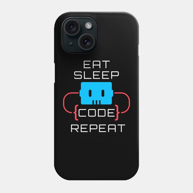 Eat Sleep Code Repeat Phone Case by Dogefellas