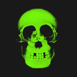 Skull Kiss - Life & Death Optical Illusion Art T-Shirt