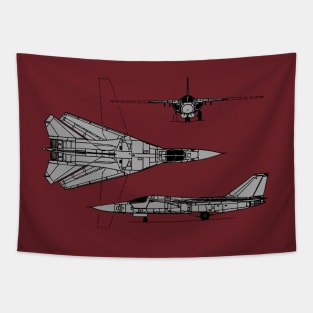 F-111 Aardvark Tri-view Tapestry