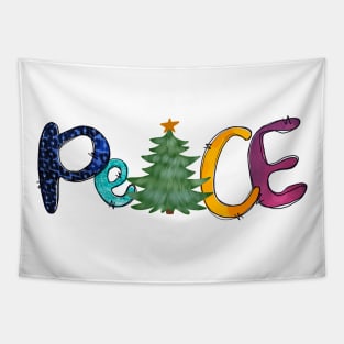 Peace. Christmas tree design Tapestry