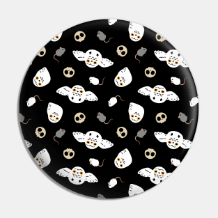 Halloween Snowy Owl Pattern Pin