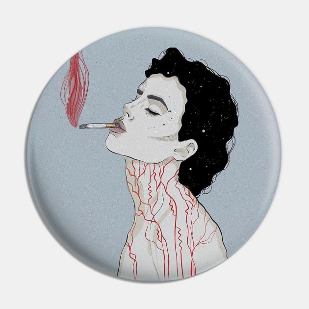 Red smoke Pin by DemoNero