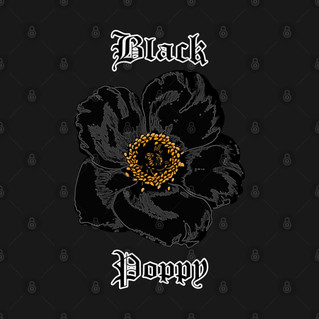 Black Poppy – Gothic flower by IrvinGoth Garden