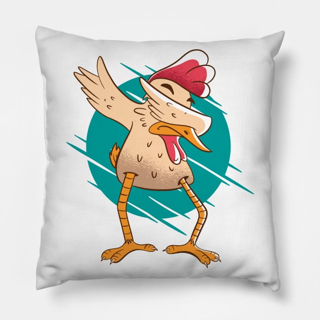 DABBING CHICKEN Pillow by jasebro