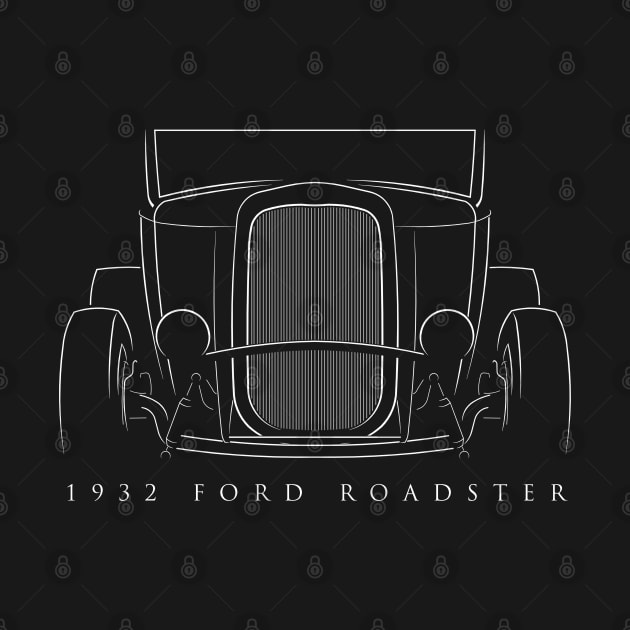 1932 Ford Model A Roadster - front stencil, white by mal_photography