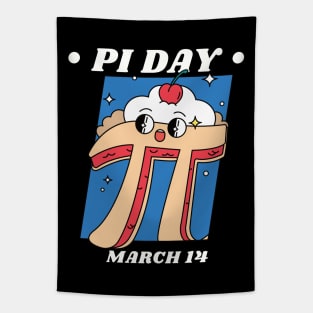 Pi Day March 14 Cartoon Pi Pie Tapestry