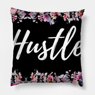 Floral Hustle White Pillow