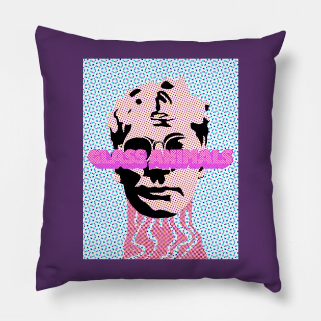 glass animals style pop art Pillow by soundofpopart