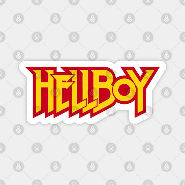 HELLBOY - letters gold 2.0 Magnet by ROBZILLA