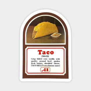 What is a "TACO?" Vintage 1970s Taco Bell Sign Magnet