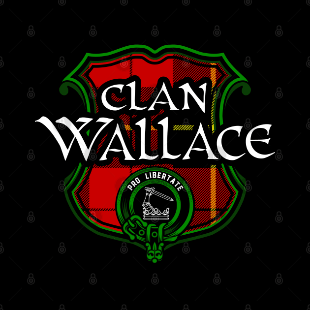 Clan Wallace Surname Scottish Clan Tartan Crest Badge by Celtic Folk