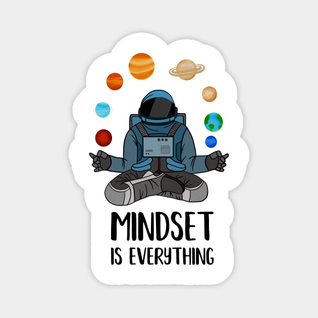 Astronaut Meditating, Yoga, Zen, Mindset Motivational Magnet by logiamerch