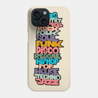 Soul, Funk, Disco, House and other Music Styles.  - Super stylish funky Design! Phone Case