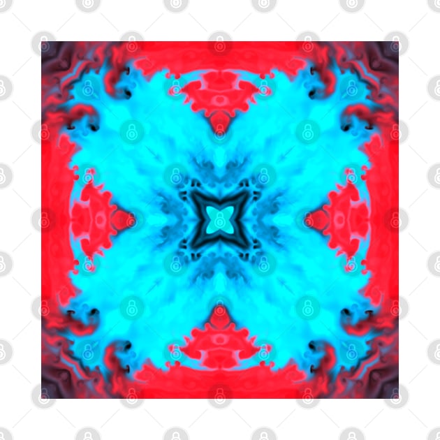 Psychedelic Kaleidoscope Square by WormholeOrbital