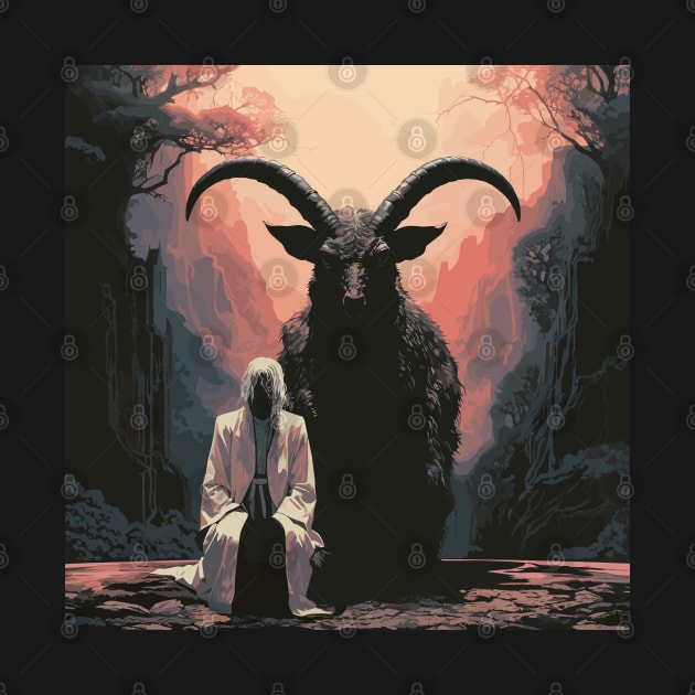 Baphomet and the priest by Ray Crimson