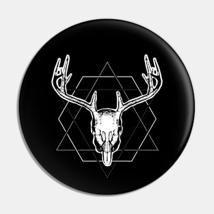 Deer Skull, dark background Pin