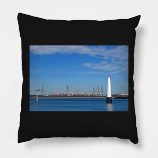 Princes Pier - Port Melbourne - From Spirit of Tasmania Wharf Pillow