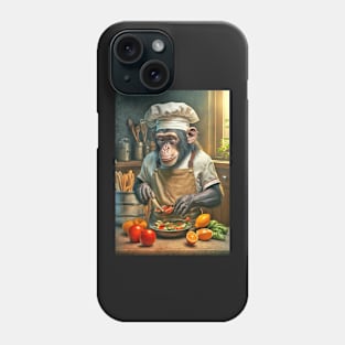 Chimpanzee Chef in the Kitchen Phone Case