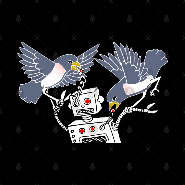 Bird vs. Robot by R Honey Pots