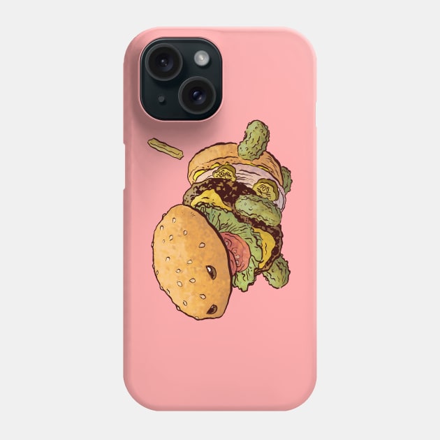 Burger Beast Phone Case by jesse.lonergan