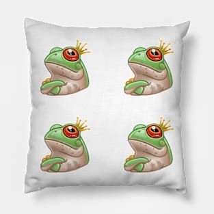 four frogs with crown Pillow