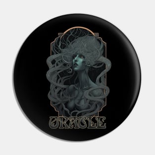 Oracle - Ancient Witch Priestess of Prophecy Art Nouveau Pin