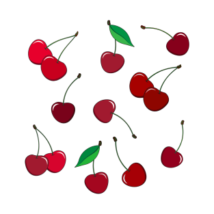 Juicy Cherries Pattern T-Shirt