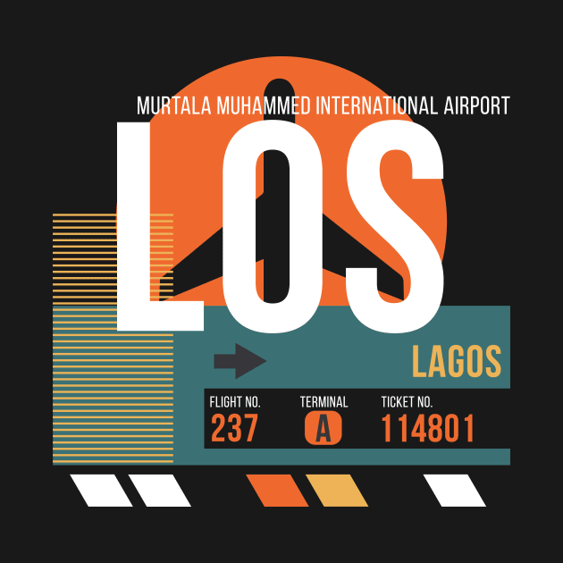 Lagos (LOS) Airport Code Baggage Tag by SLAG_Creative